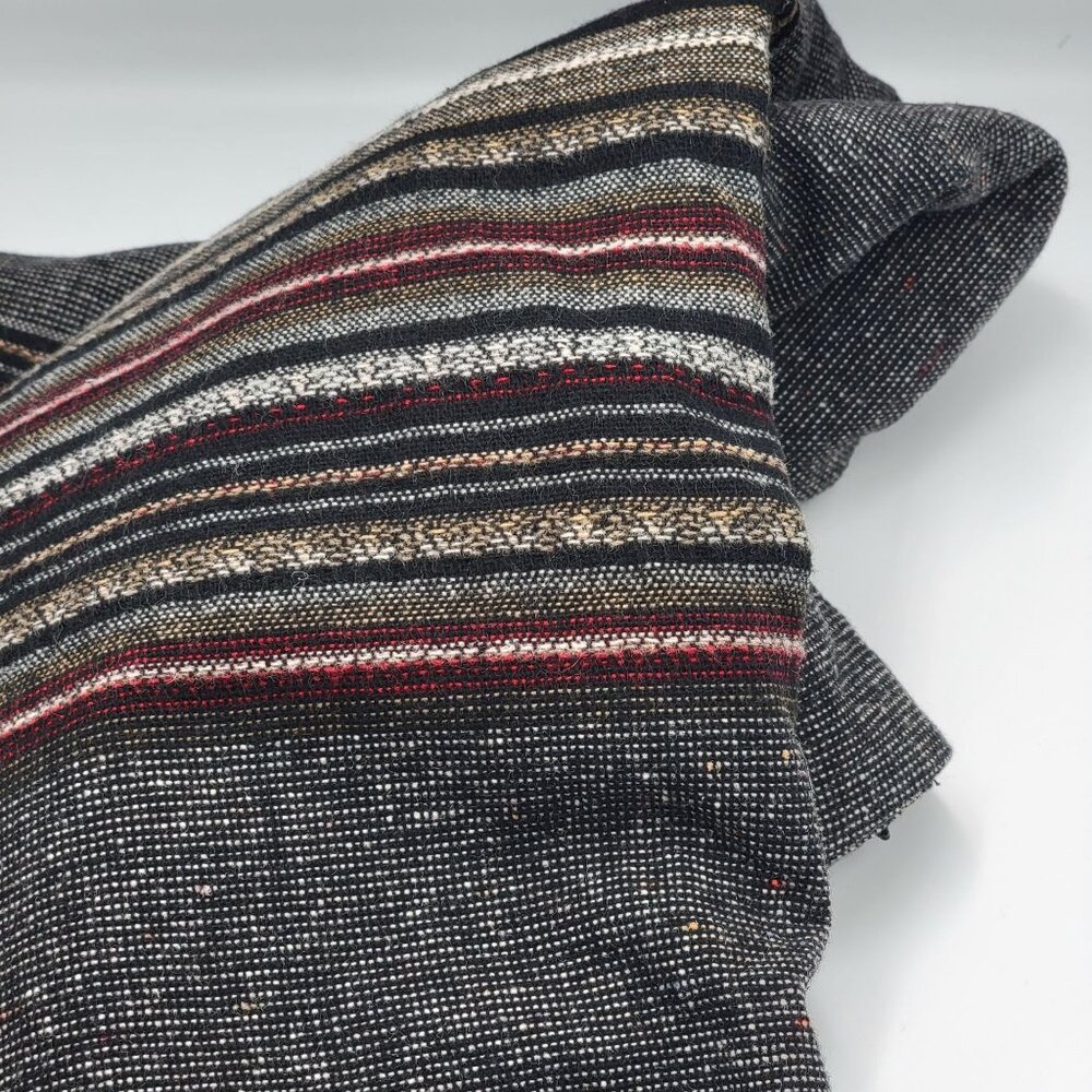 Vtg Michelle Gray Woven Wool Blend Lined Skirt Size 10 Boho Bohemian 90s Long - Picture 11 of 15